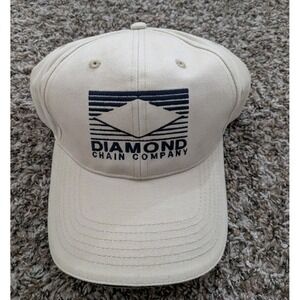 Diamond Chain Company Hat Beige Baseball Cap Golf Hat OSFM Strapback